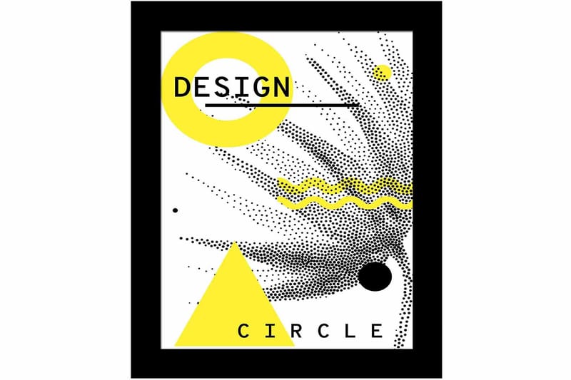 Tavla Geometric med Ram Flerfärgad - 23,5x28,5 cm - Inredning - Tavlor & konst