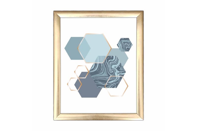 Tavla Geometrical med Ram Flerfärgad - 23,5x28,5 cm - Inredning - Tavlor & konst