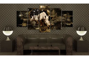 Tavla Golden Rhino 200x100 - Artgeist sp. z o. o. - Inredning - Tavlor & konst - Canvastavlor