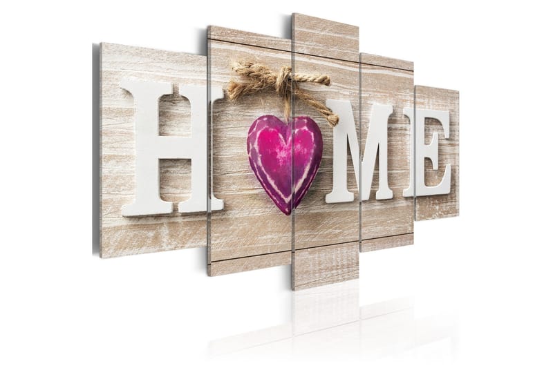 Tavla Home Pink Heart 200x100, Artgeist sp. z o. o.