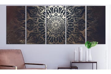 Tavla Hypnosis 5 Parts Brown Narrow 200x80 - Artgeist sp. z o. o. - Inredning - Tavlor & konst - Canvastavlor