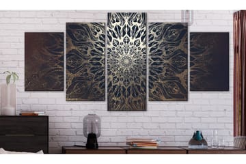 Tavla Hypnosis 5 Parts Brown Wide 200x100 - Artgeist sp. z o. o. - Inredning - Tavlor & konst - Canvastavlor