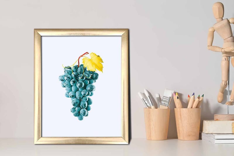 Tavla Kitchen med Ram Flerfärgad - 23,5x28,5 cm - Inredning - Tavlor & konst