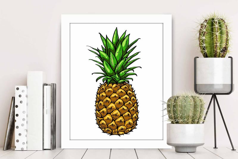 Tavla Kitchen med Ram Flerfärgad - 23,5x28,5 cm - Inredning - Tavlor & konst