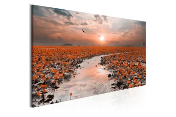 Tavla Lily Pathway (1 Part) Narrow 150x50 cm - Inredning - Tavlor & konst - Canvastavlor