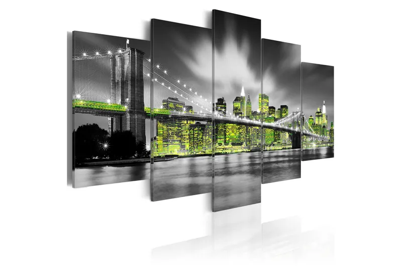Tavla Lime Soul Of New York 200x100, Artgeist sp. z o. o.
