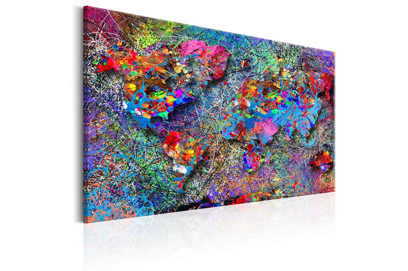 Tavla Map: Jackson Pollock inspiration 90x60 - Artgeist sp. z o. o. - Inredning - Tavlor & konst - Canvastavlor