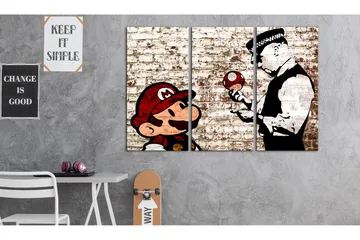 Tavla Mario Bros Torn Wall 90x60 - Artgeist sp. z o. o. - Inredning - Tavlor & konst - Canvastavlor