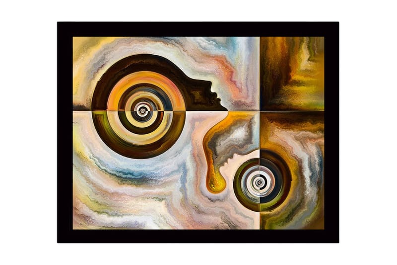 Tavla med Ram Flerfärgad - 41x56 cm - Inredning - Tavlor & konst