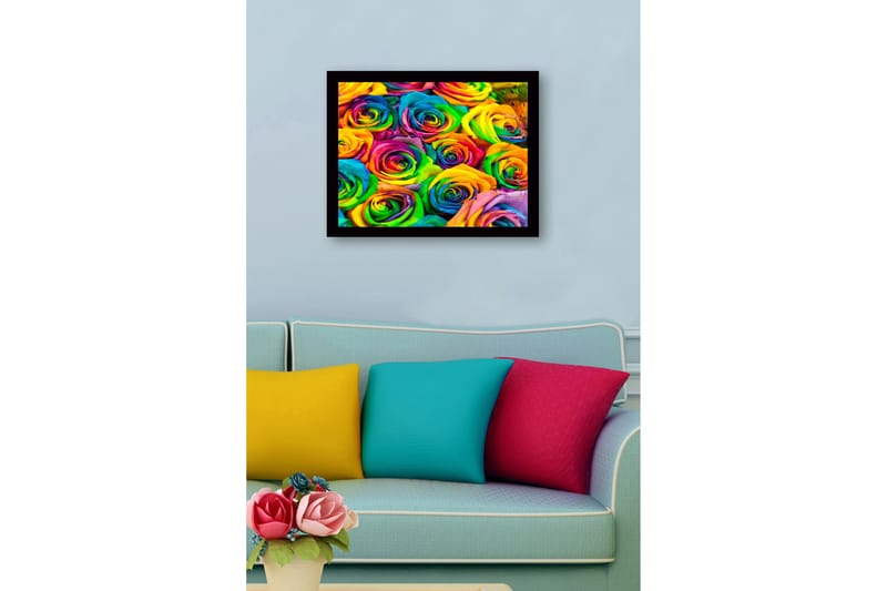 Tavla med Ram Flerfärgad - 41x56 cm - Inredning - Tavlor & konst