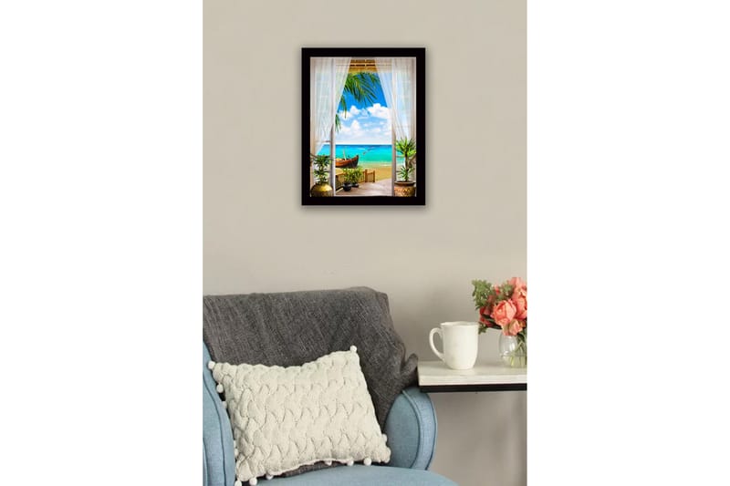 Tavla med Ram Flerfärgad - 41x56 cm - Inredning - Tavlor & konst