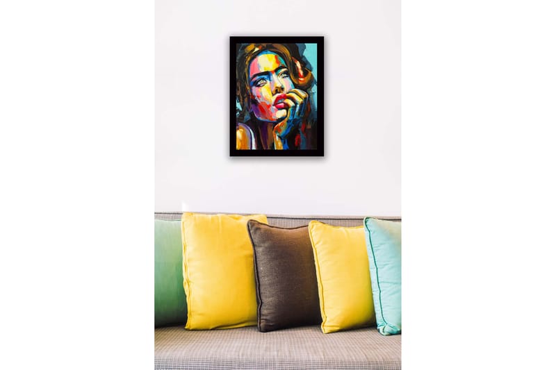 Tavla med Ram Flerfärgad - 41x56 cm - Inredning - Tavlor & konst
