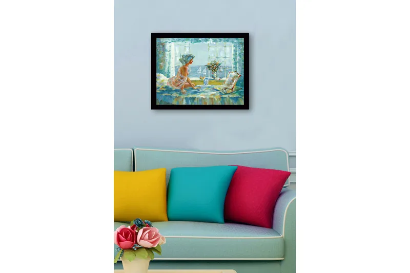 Tavla med Ram Flerfärgad - 41x56 cm - Inredning - Tavlor & konst