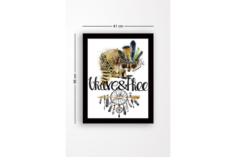 Tavla med Ram Flerfärgad - 41x56 cm - Inredning - Tavlor & konst