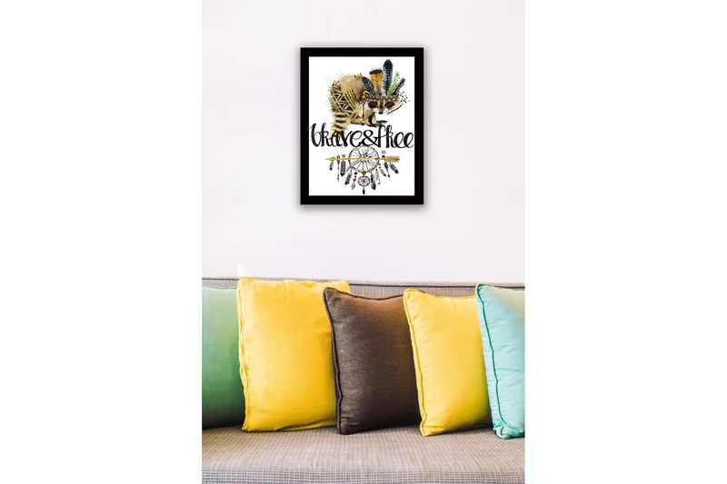 Tavla med Ram Flerfärgad - 41x56 cm - Inredning - Tavlor & konst