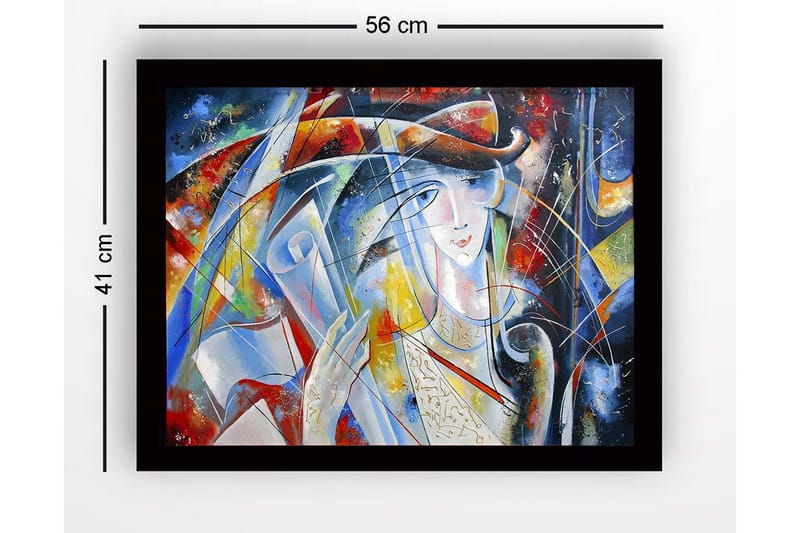 Tavla med Ram Flerfärgad - 41x56 cm - Inredning - Tavlor & konst