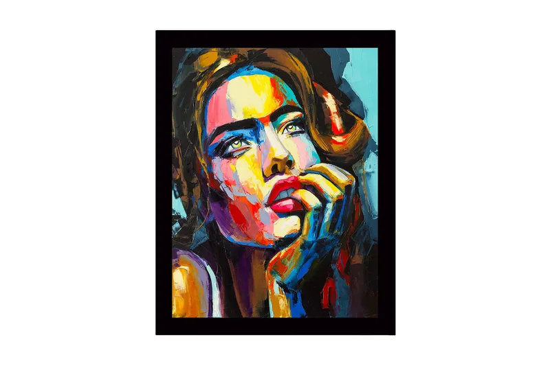 Tavla med Ram Flerfärgad - 41x56 cm - Inredning - Tavlor & konst