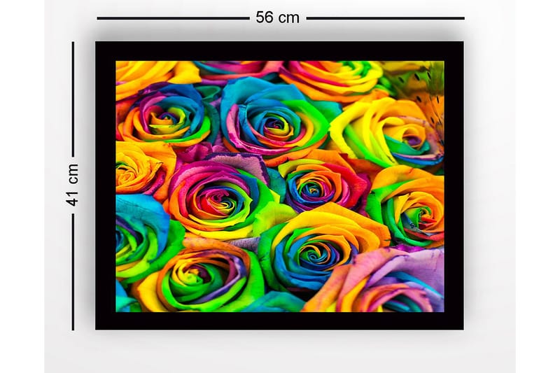 Tavla med Ram Flerfärgad - 41x56 cm - Inredning - Tavlor & konst