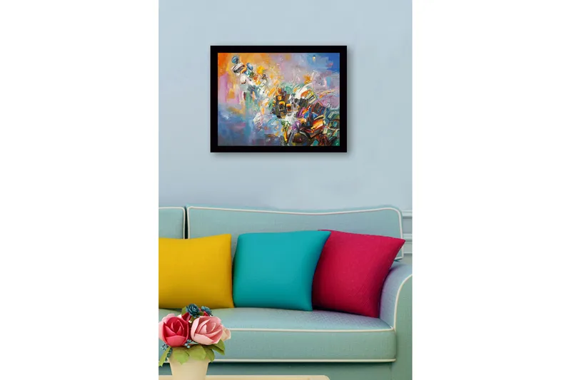 Tavla med Ram Flerfärgad - 41x56 cm - Inredning - Tavlor & konst