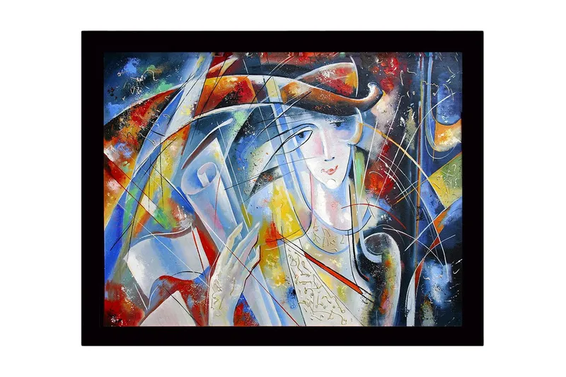 Tavla med Ram Flerfärgad - 41x56 cm - Inredning - Tavlor & konst