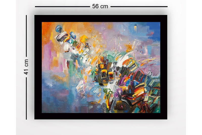 Tavla med Ram Flerfärgad - 41x56 cm - Inredning - Tavlor & konst