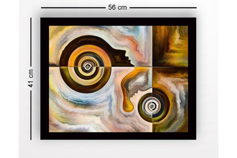 Tavla med Ram Flerfärgad - 41x56 cm - Inredning - Tavlor & konst