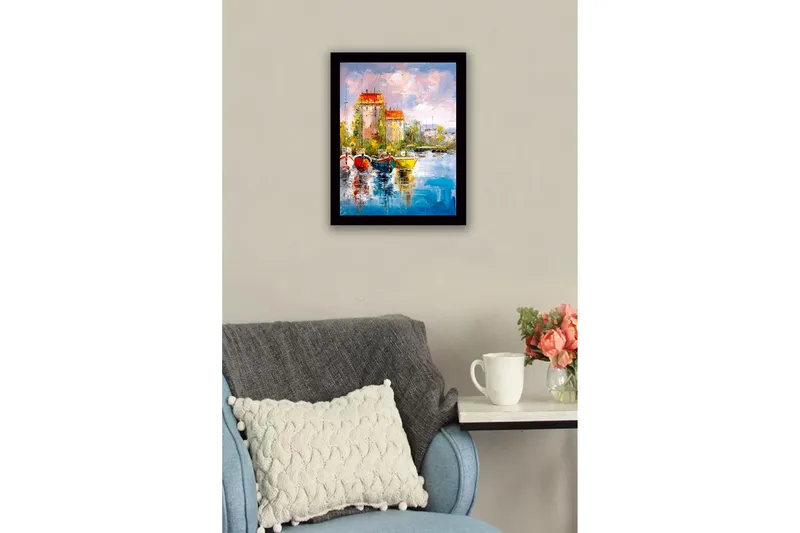 Tavla med Ram Flerfärgad - 41x56 cm - Inredning - Tavlor & konst