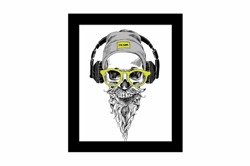 Tavla Music med Ram Flerfärgad - 23,5x28,5 cm - Inredning - Tavlor & konst