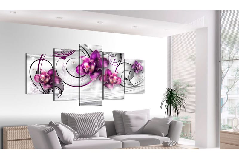 Tavla Orchids And Pearls 200x100 - Artgeist sp. z o. o. - Inredning - Tavlor & konst - Canvastavlor