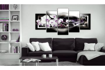 Tavla Orchids On A Black Background 100x50 - Artgeist sp. z o. o. - Inredning - Tavlor & konst - Canvastavlor