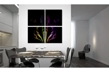Tavla Rainbow-färgade rök spår 60x60 - Artgeist sp. z o. o. - Inredning - Tavlor & konst - Canvastavlor