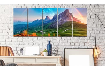 Tavla Rainbow In The Alps 200x80 - Artgeist sp. z o. o. - Inredning - Tavlor & konst - Canvastavlor