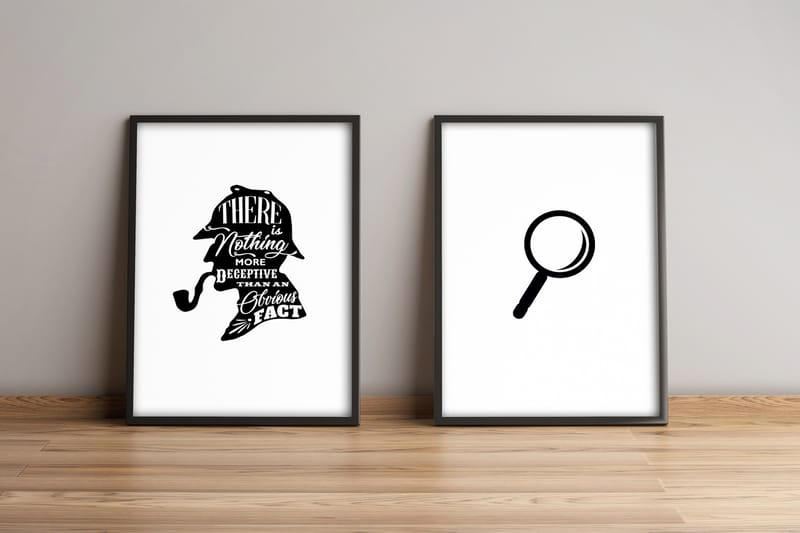 Tavla Sayings med Ram 2-pack Flerfärgad - 36x51 cm - Inredning - Tavlor & konst