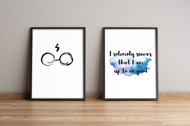 Tavla Sayings med Ram 2-pack Flerfärgad - 36x51 cm - Inredning - Tavlor & konst