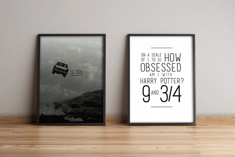 Tavla Sayings med Ram 2-pack Flerfärgad - 36x51 cm - Inredning - Tavlor & konst