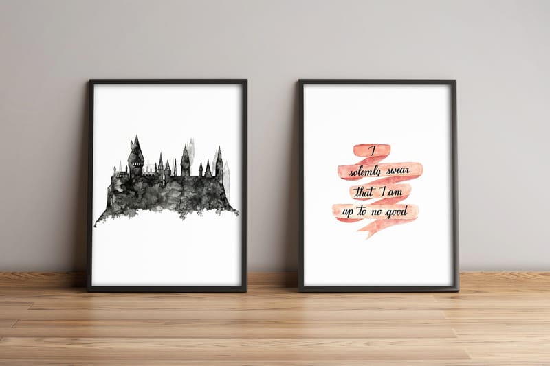 Tavla Sayings med Ram 2-pack Flerfärgad, 36x51 cm