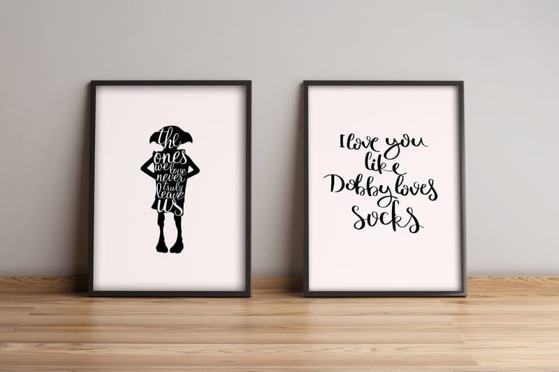 Tavla Sayings med Ram 2-pack Flerfärgad - 36x51 cm - Inredning - Tavlor & konst