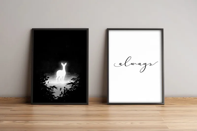 Tavla Sayings med Ram 2-pack Flerfärgad, 36x51 cm