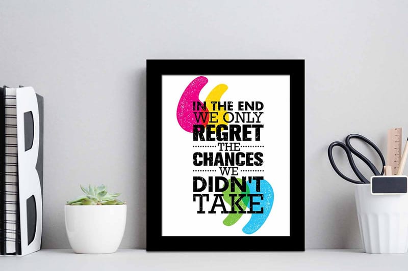 Tavla Sayings med Ram Flerfärgad - 23,5x28,5 cm - Inredning - Tavlor & konst