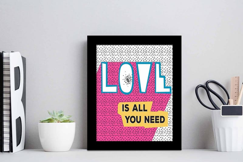 Tavla Sayings med Ram Flerfärgad - 23,5x28,5 cm - Inredning - Tavlor & konst