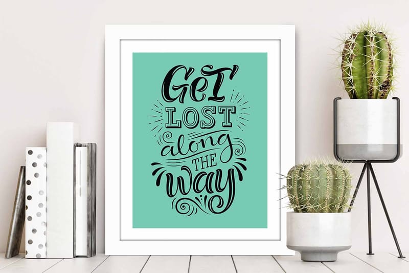 Tavla Sayings med Ram Flerfärgad - 23,5x28,5 cm - Inredning - Tavlor & konst