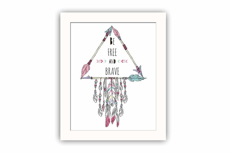 Tavla Sayings med Ram Flerfärgad - 23,5x28,5 cm - Inredning - Tavlor & konst