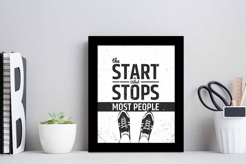 Tavla Sayings med Ram Flerfärgad - 23,5x28,5 cm - Inredning - Tavlor & konst