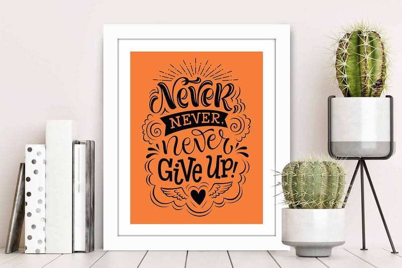 Tavla Sayings med Ram Flerfärgad - 23,5x28,5 cm - Inredning - Tavlor & konst