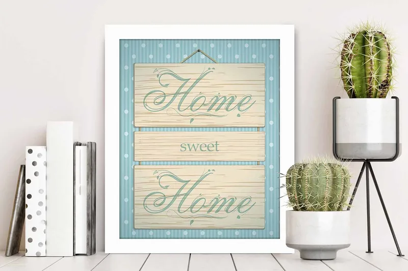 Tavla Sayings med Ram Flerfärgad - 23,5x28,5 cm - Inredning - Tavlor & konst