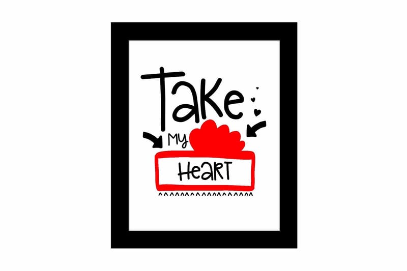 Tavla Sayings med Ram Flerfärgad, 23,5x28,5 cm