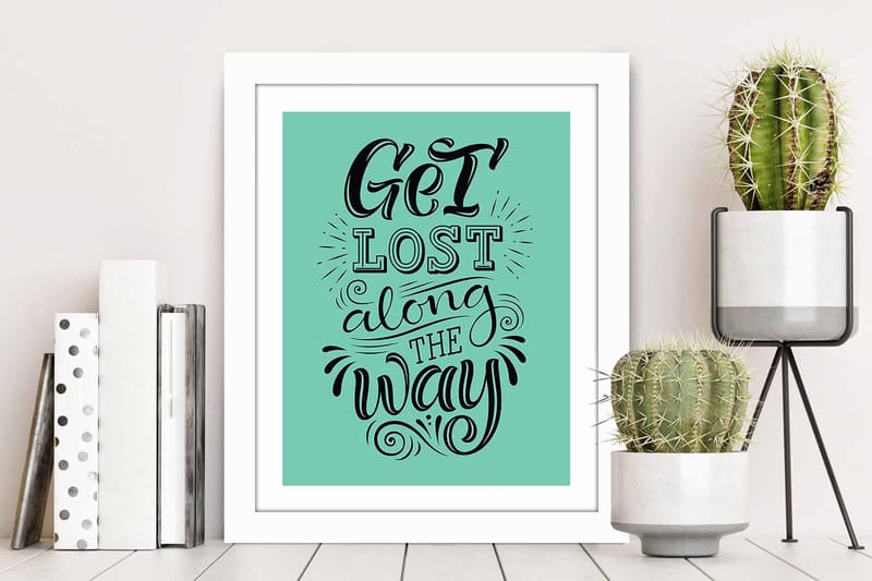 Tavla Sayings med Ram Flerfärgad - 23,5x28,5 cm - Inredning - Tavlor & konst