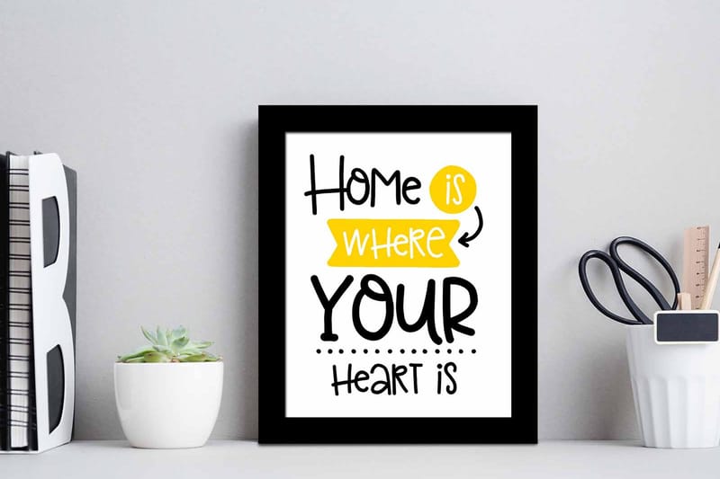 Tavla Sayings med Ram Flerfärgad - 23,5x28,5 cm - Inredning - Tavlor & konst