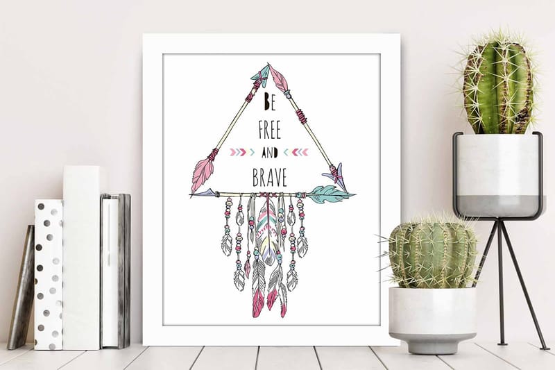 Tavla Sayings med Ram Flerfärgad - 23,5x28,5 cm - Inredning - Tavlor & konst