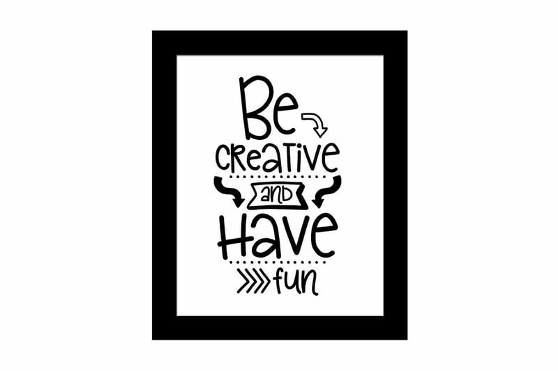 Tavla Sayings med Ram Flerfärgad, 23,5x28,5 cm